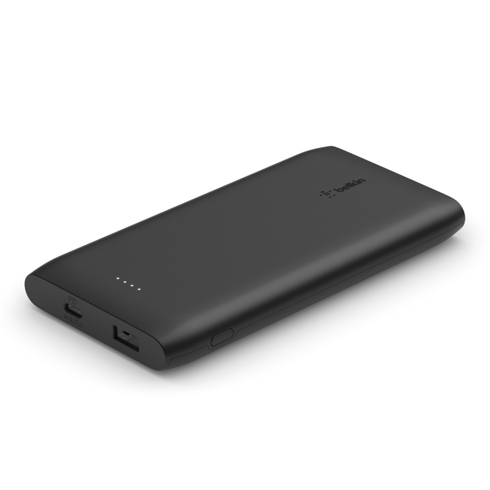 Belkin BoostCharge USB-C PD Power Bank 10K + USB-C Cable - Black (BPB001btBK), 6-in USB-C to USB-C Cable, 2YR