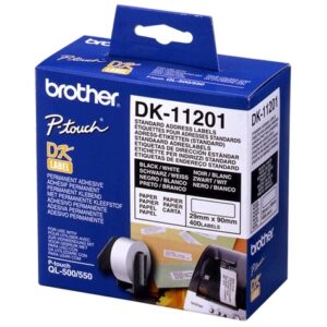 WHITE STANDARD ADDRESS LABELS, 29MM X 90MM 400 LABELS PER ROLL Brother White Standa