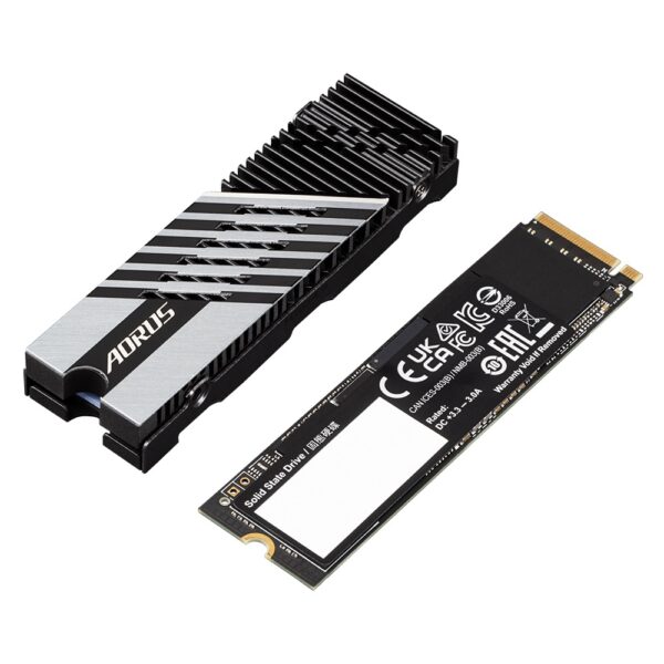 Gigabyte AORUS Gen4 7300 SSD 1TB PCI-Express 4.0 x4, NVMe 1.4, Sequential Read ~7300 MB/s, Sequential Write ~6000 MB/s