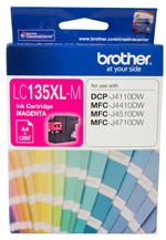 Brother LC-135XLM Magenta Ink Cartridge- MFC-J6520DW/J6720DW/J6920DW and DCP-J4110DW/MFC-J4410DW/J4510DW/J4710DW - up to 1200 pages