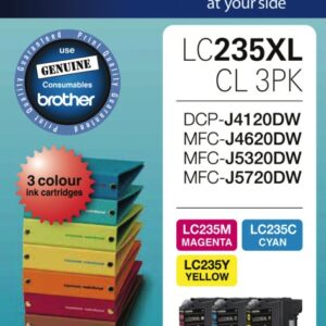 Brother LC-235XL Colour Value Pack,1X Cyan, 1XMagenta, 1XYellow