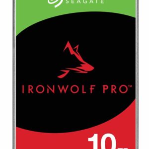 Seagate 10TB 3.5" IronWolf Pro NAS  SATA Hard Drive (ST10000NT001) -5-year limited warranty -6Gb/s Connector - CMR Recording Technology