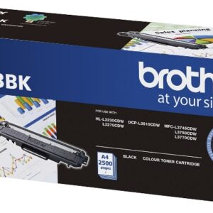 Brother TN-253BK Black Toner Cartridge to Suit -  HL-3230CDW/3270CDW/DCP-L3015CDW/MFC-L3745CDW/L3750CDW/L3770CDW (2,500 Pages)