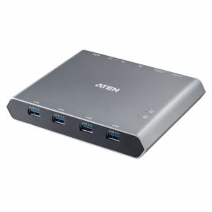 Aten 2-Port 4K DisplayPort USB-C KVM Dock Switch with Power Pass-through,