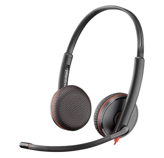 Plantronics/Poly Blackwire 3225 Headset, USB-A, Stereo, 3.5mm duo corded, Noise canceling, Dynamic EQ, SoundGuard, Intuitive call control, **PROMO**