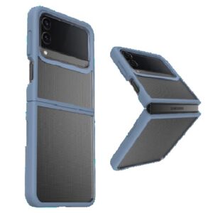 OtterBox Thin Flex Samsung Galaxy Z Flip5 5G (6.7") Case Blue/Clear-(77-93738),Antimicrobial,DROP+ Military Standard,Raised Edges,Hard Case,Soft Edges
