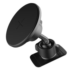 Cygnett MagDrive Magnetic Car Mount Flexible Adhesive - 45mm  70mm  - (CY4625WLCCH), Magnetic Ring, MagSafe Compatible, 360˚ Rotating Arm,Secure Hold