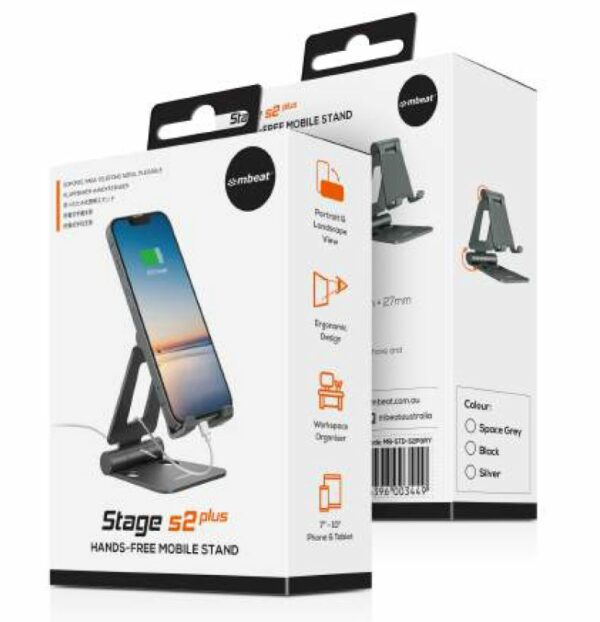 mbeat®  MB-STD-S2PGRY Stage S2 Hands-Free Mobile Stand GREY