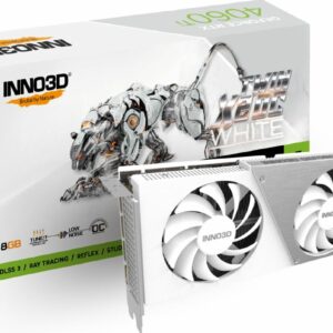 INNO3D nVidia GeForce RTX 4060 Ti 8GB TWIN X2 OC White GPU 8GB GDDR6, 2565MHz Boost Clock, RAM 18Gbps, 3xDP, 1xHDMI, 250x118x 42mm (4060TI)
