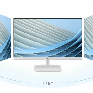 ViewSonic 24” Office Ultra Thin SuperClear IPS, 4ms 100hz, FHD, HDMI, VGA, 3.5 Audio, Multi-View, Eye Care, VESA 75m, Slim, 2432-H-W White Monitor