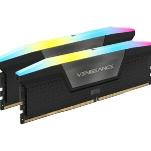 Corsair Vengeance RGB 48GB (2x24GB) DDR5 UDIMM 5600MHz C40 1.25V Desktop Gaming Memory Black