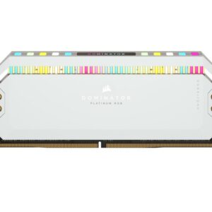 Corsair Dominator Platinum RGB 64GB (2x32GB) DDR5 UDIMM 5200Mhz C40 1.25V White Desktop PC Gaming Memory