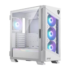 MSI MPG VELOX 100R Mid-Tower Case, Support  ATX / Micro-ATX / Mini-ITX,  2x 2.5", 2x 3.5", 7x Exp Slots, 2x USB 3.2, 1x USB-C, 1x Audio 1x Mic(WHITE)
