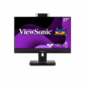 ViewSonic 27" Webcam w/ 2 way Noise reduction, IPS 2K QHD, USB-C 90W, Docking. HDMI, DP, RJ45, Advance Replacement, Business Monitor