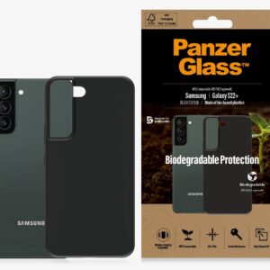 PanzerGlass Samsung Galaxy S22+ 5G (6.6") Biodegradable Case - Black(0375),Military Grade Standard,Wireless charging compatible,Scratch Resistant, 2YR