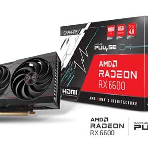 SAPPHIRE PULSE AMD RADEON™ RX 6600 Gaming Graphics Card 8GB GDDR6, AMD RDNA 2, HDMI/DP (11310-01-20G)