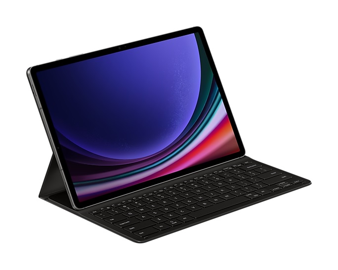 Samsung Galaxy Tab S9+ / Tab S9 FE+ (12.4″) Book Cover Keyboard Slim – Black (EF-DX810UBEGWW)*AU STOCK*, Keys Quantity 80, Wireless Keyboard, 1YR.