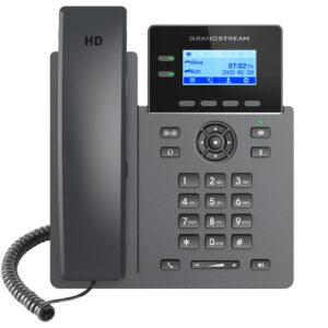 Grandstream GRP2602P Carrier Grade 2 Line IP Phone, 4 SIP Accounts, 132x48 Backlit Screen, HD Audio, Powerable Via POE, 5 way Conference,  1Yr Wty
