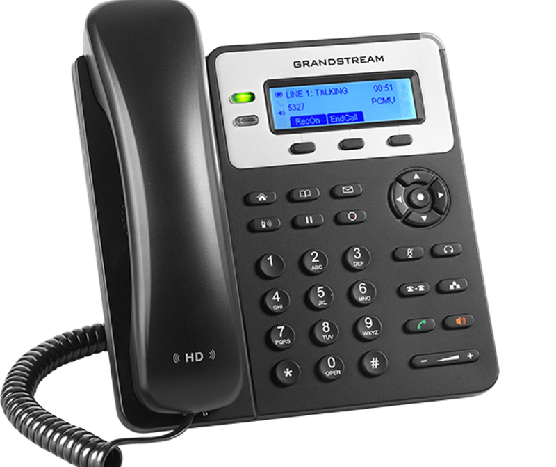 Grandstream GXP1620 2 Line Basic IP Phone, 2 SIP Accounts, 132×48 Backlit Graphical LCD Display, HD Audio
