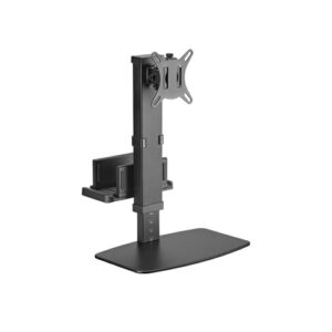 Brateck Vertical Lift Monitor Stand With Thin Client CPU Mount  Fit Most 17"-32" Monitor Up to 8KG VESA 75x75,100x100(Black)