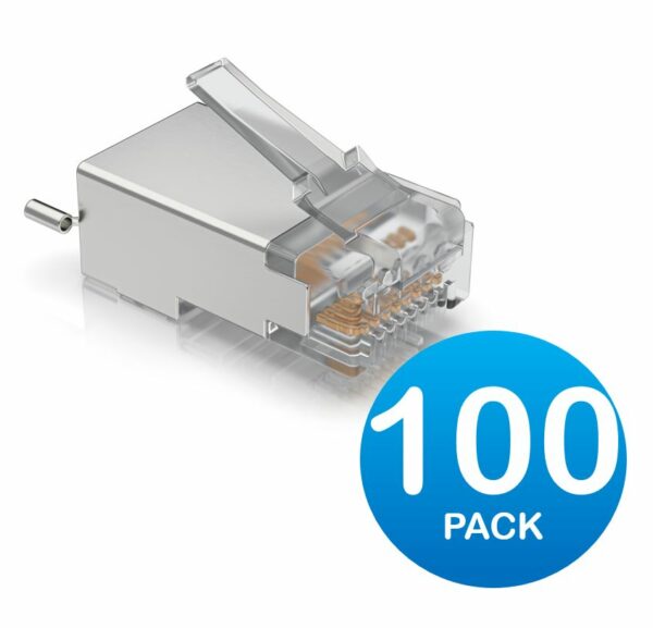 Ubiquiti UISP Surge Protection Connector SHD, 100 Pack, Sheilded Cable RJ45 Connector, Replaces TC-Con, Incl 2Yr Warr