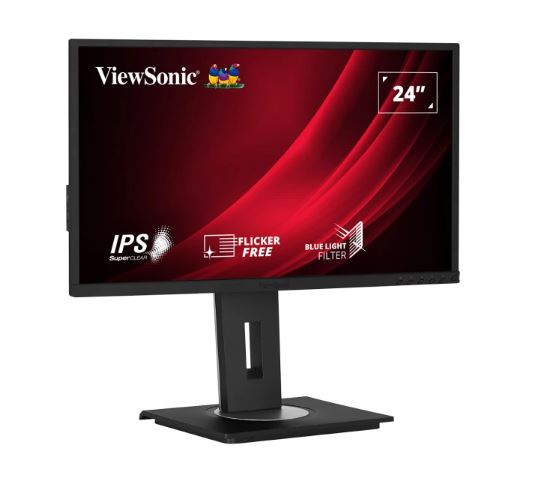 ViewSonic 24" Business VG2448 SuperClear IPS FHD, USB 3.2 Ports. HDMI, DP. VGA , VES 100, 4 way Height Adjust, Advance Replacement Monitor