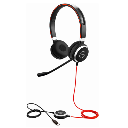 Jabra Evolve 40 MS Stereo USB-C Professional Headset, Suitable for Computer  Mobile Device, Microsoft Teams Certified, 2ys Warranty