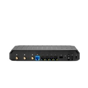 Cradlepoint E300 Branch Enterprise Router, Cat 7 LTE, Essential Plan, 2x SMA cellular connectors, 5x GbE RJ45 Ports, Dual SIM, 1 Year NetCloud