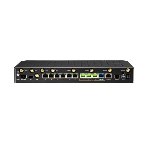 Cradlepoint E3000 Branch Enterprise Router, Cat 18 LTE, Advanced Plan, 4x SMA cellular connectors, 9x GbE RJ45 Ports, Dual SIM, 3 Year NetCloud