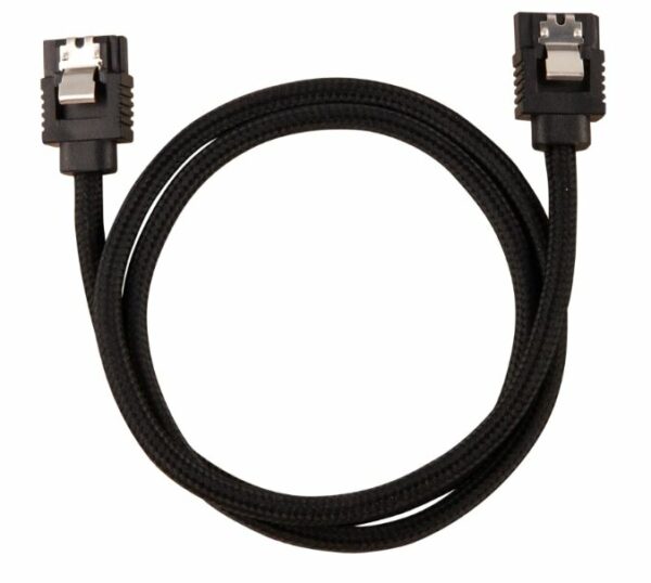 Corsair Premium Sleeved SATA 6Gbps 60cm Cable — Black