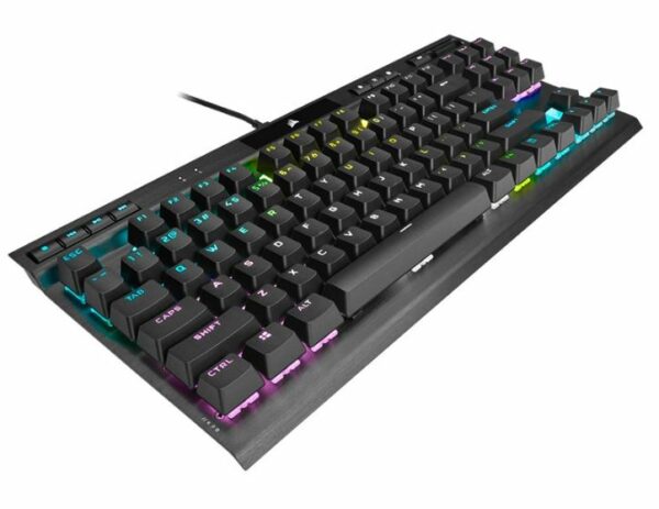 Corsair K70 RGB TKL OPX Silver RGB Mechanical Gaming Keyboard, Backlit RGB LED, CHERRY Keyswitches, Black. Champion Edition