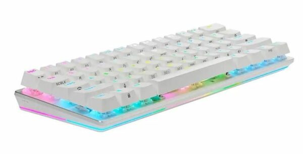 CORSAIR K70 PRO MINI WIRELESS RGB 60% Mechanical Gaming Keyboard, Backlit RGB LED, CHERRY MX SPEED, Black, White PBT Keycaps (LS)