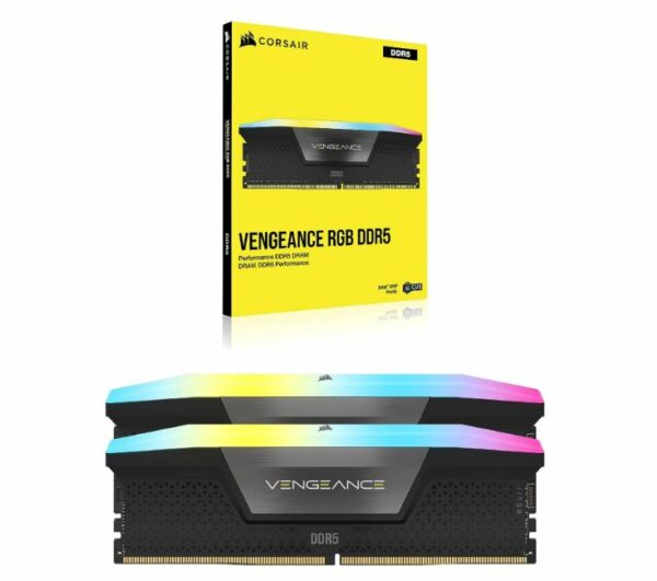 Corsair Vengeance RGB 32GB (2x16GB) DDR5 UDIMM 6000MHz C40 1.35V Desktop Gaming Memory Black