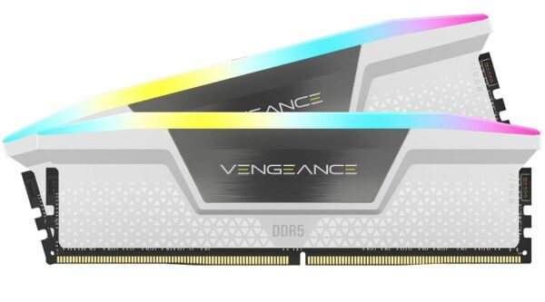 Corsair Vengeance RGB 32GB (2x16GB) DDR5 UDIMM 6200MHz C36 1.3V Desktop Gaming Memory White