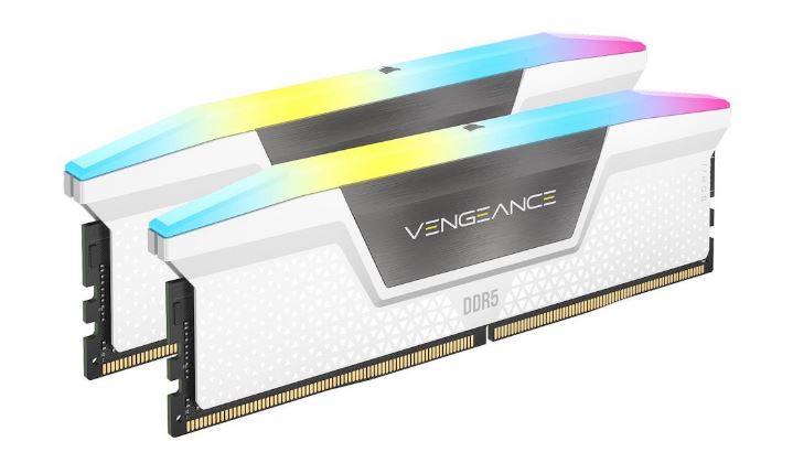 Corsair Vengeance RGB 32GB (2x16GB) DDR5 UDIMM 6000MHz C36 1.4V Desktop Gaming Memory White