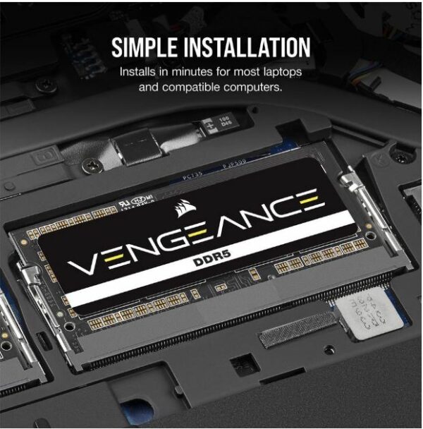 Corsair Vengeance 32GB (1x32GB) DDR5 SODIMM 4800MHz C40 1.1V Notebook Laptop Memory