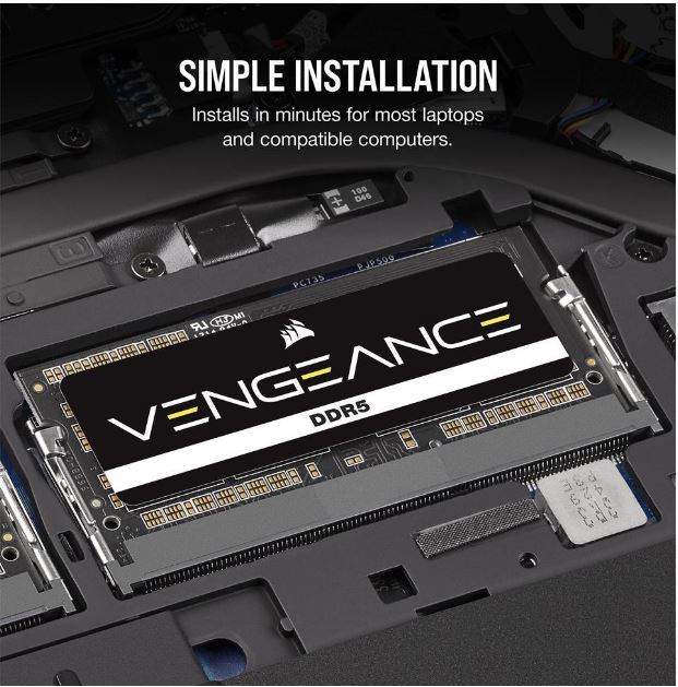Corsair Vengeance 64GB (2x32GB) DDR5 SODIMM 4800MHz C40 1.1V Notebook Laptop Memory