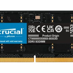 Crucial 32GB (1x32GB) DDR5 SODIMM 5200MHz CL42 1.1V Notebook Laptop Memory