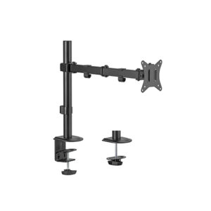 Brateck Single-Monitor Stell Articulating Monitor Mount Fit Most 17"-32" Monitor Up to 9KG VESA 75x75,100x100(Black)