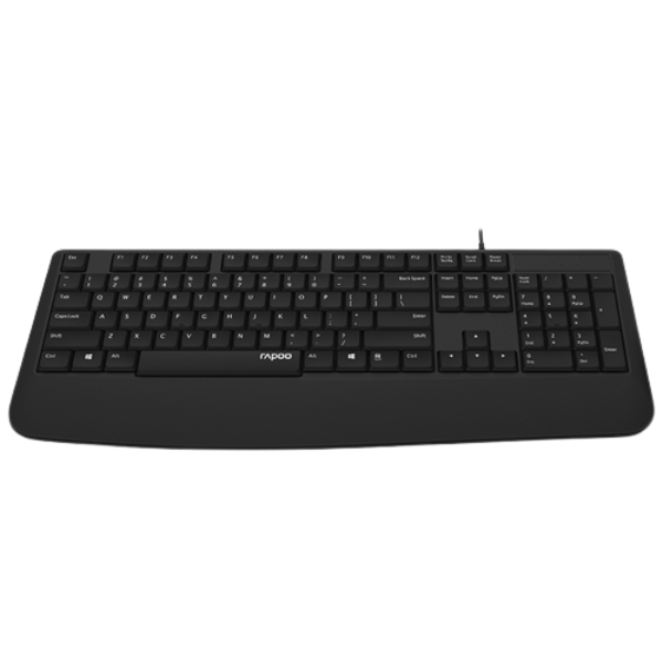 RAPOO NK1900 Wired Keyboard, Entry Level, Laser Carved Keycap, Spill-Resistant, Multimedia Hotkeys ~ NK1800