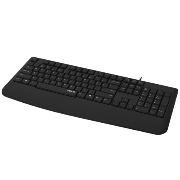 RAPOO NK1900 Wired Keyboard, Entry Level, Laser Carved Keycap, Spill-Resistant, Multimedia Hotkeys ~ NK1800