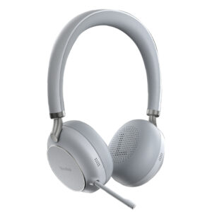 Yealink TEAMS-BH76-CH-GY-C Teams Certified Bluetooth Wireless Stereo Headset, Grey, ANC, USB-C, Includes Charging Stand, Rectractable Microphone, 35 h