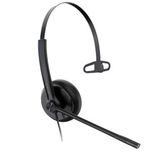 Yealink UH34SE-M-UC-C Wideband Noise Cancelling Headset, USB-C and 3.5mm, Leather Ear Piece, YHC20 Controller with UC Button, Mono