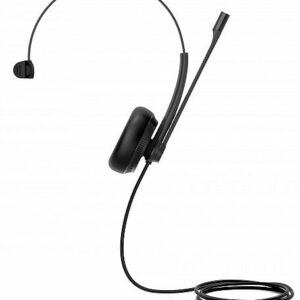 Yealink YHM341 Wideband QD Mono Headset, Leather Ear Cushion, For Yealink IP Phones, QD cord not included