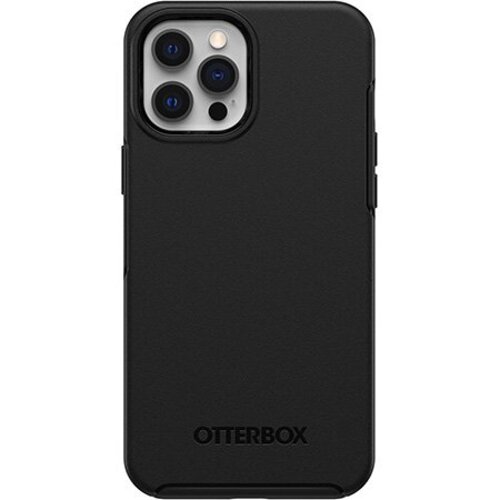 OtterBox Symmetry Apple iPhone 12 Pro Max Case Black – (77-65462),Antimicrobial,DROP+ 3X Military Standard,Raised Edges,Ultra-Sleek