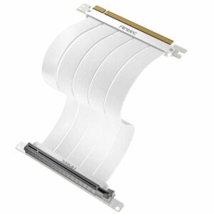Antec PCIE-4.0 Riser Cable (200mm) White, Up to RTX4090 / 7900XT. High End Gold Plated and Shielded six Layer PCB. FPS lossless output and Stability.