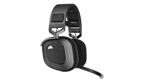 Corsair HS80 Max Wireless Steel Gray Dolby Atoms 3D, Pulse Sound, Slipstream Wireless 65hrs, 50ft Spatia Dolby Atoms, PC,PS5, Headphones.