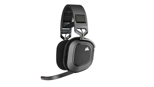 Corsair HS80 Max Wireless Steel Gray Dolby Atoms 3D, Pulse Sound, Slipstream Wireless 65hrs, 50ft Spatia Dolby Atoms, PC,PS5, Headphones.