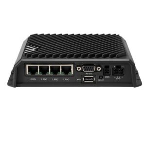 Cradlepoint R1900E Mobile Ruggedized Router, 5G Low/Mid-Band, Essential Plan, 4x SMA cellular connectors, 4x GbE Ports, Dual SIM, 1 Year NetCloud
