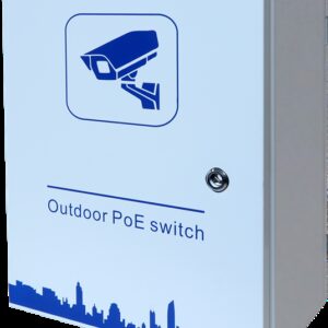 LDR Outdoor Hub, Weather Proof IP55, Solar Input, 8 Port PoE Switch, 2 SFP Ports, Integrated Battery, 380x220x500mm, White